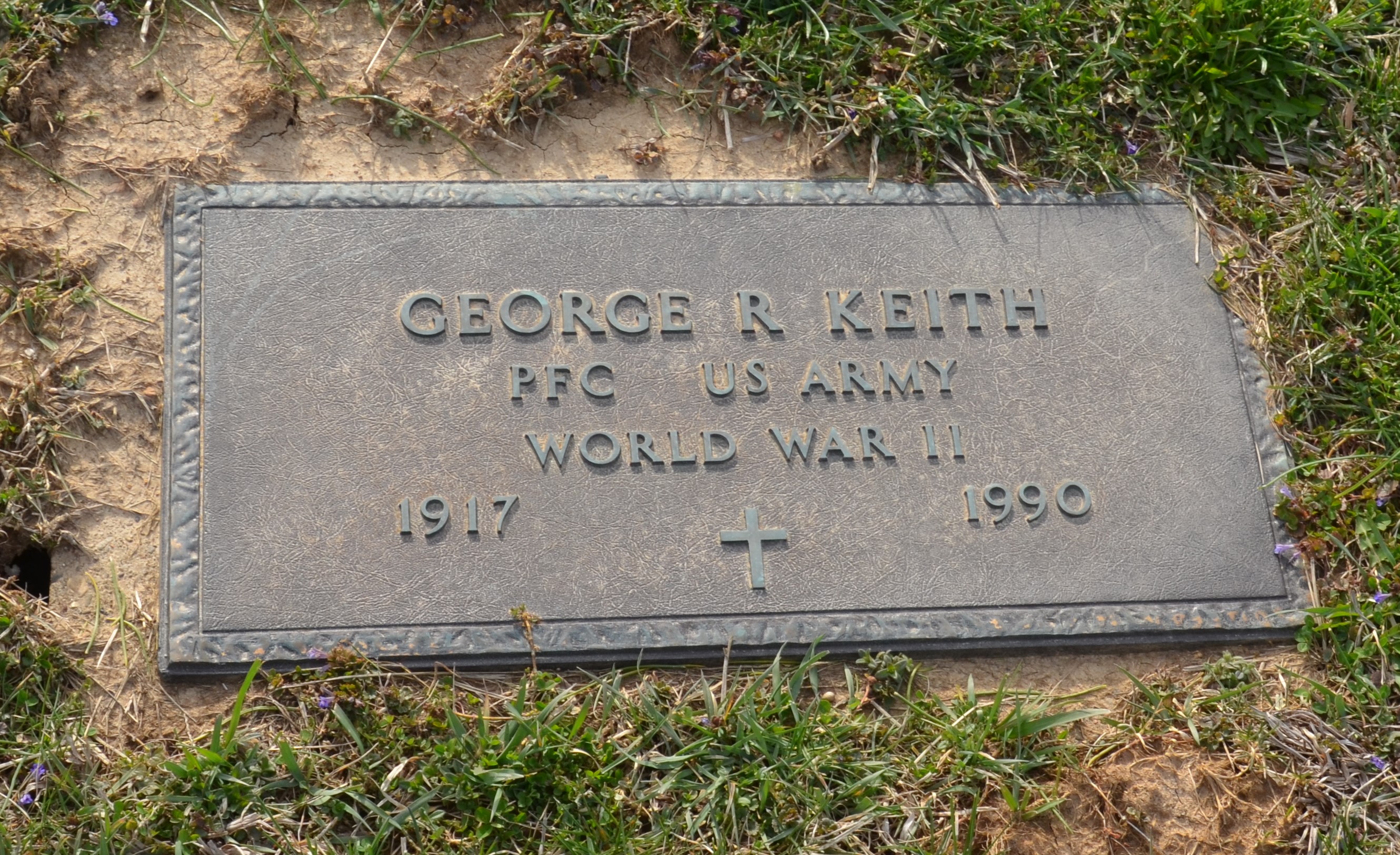 Military memorial for George R. Keith