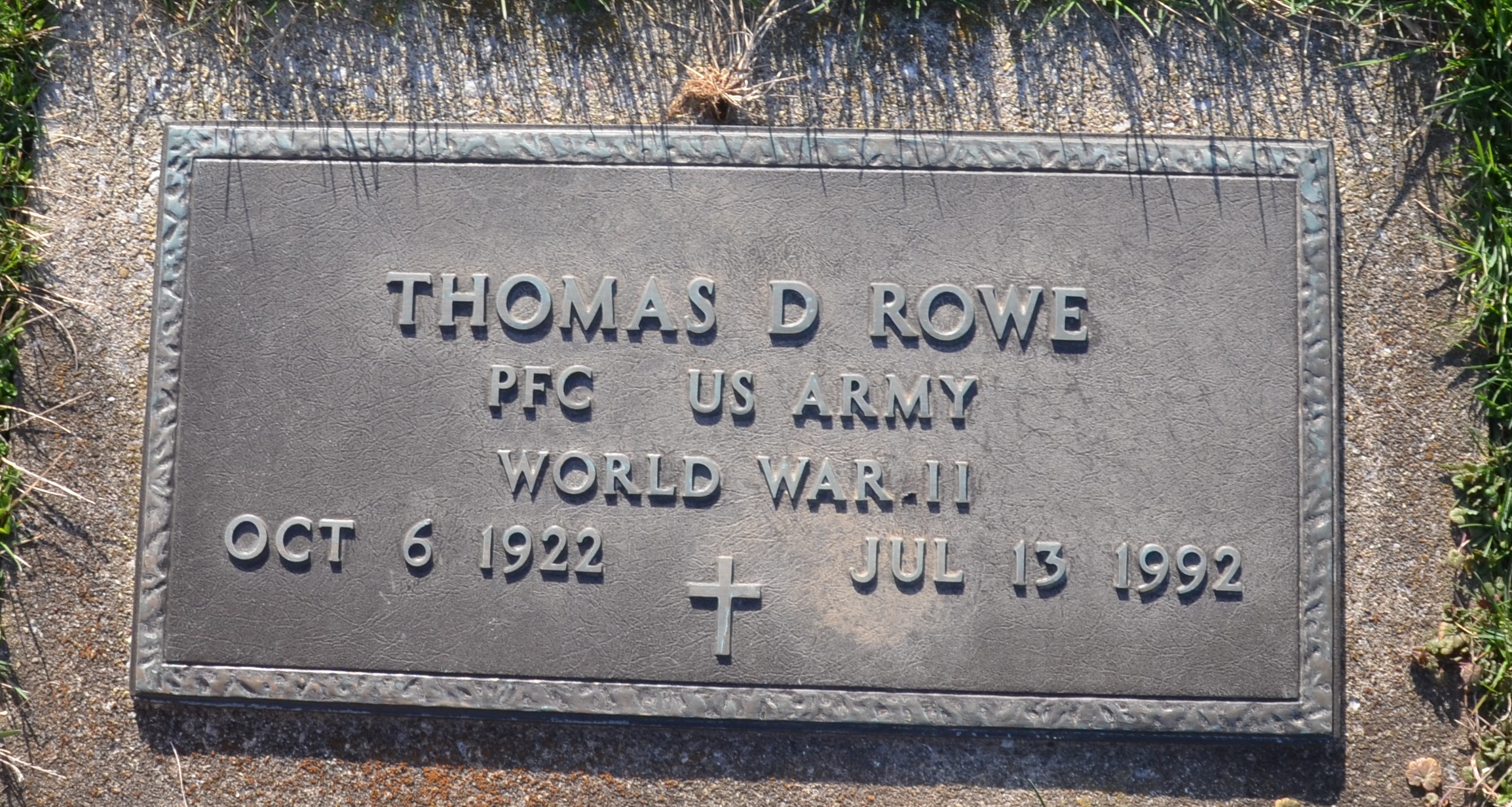 Military memorial for Thomas Dewey. Rowe "Jackie"